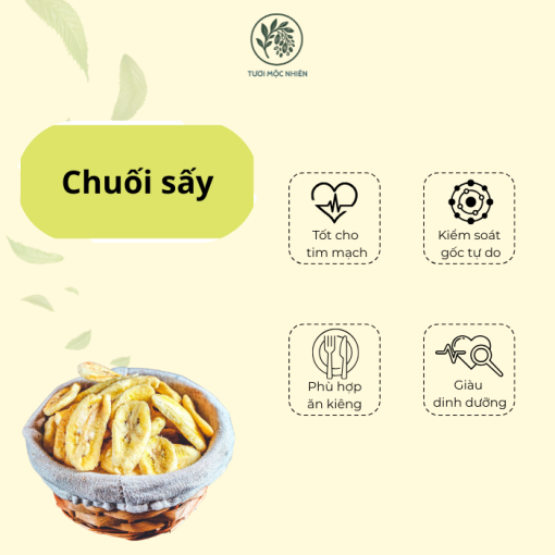 Chuối sấy giòn 500g Tươi Mộc Nhiên giòn ngon - Ảnh 3