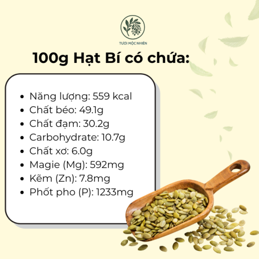 Hạt Bí 500g Tươi Mộc Nhiên giòn ngon, tốt cho tim mạch - Ảnh 3