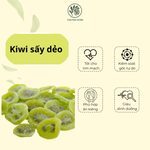 500g Kiwi sấy dẻo nguyên vị Tươi Mộc Nhiên - Ảnh 3