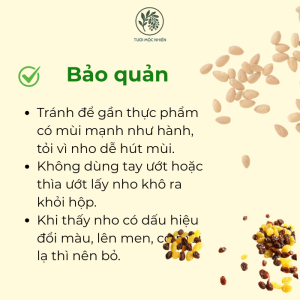 bảo quản nho khô